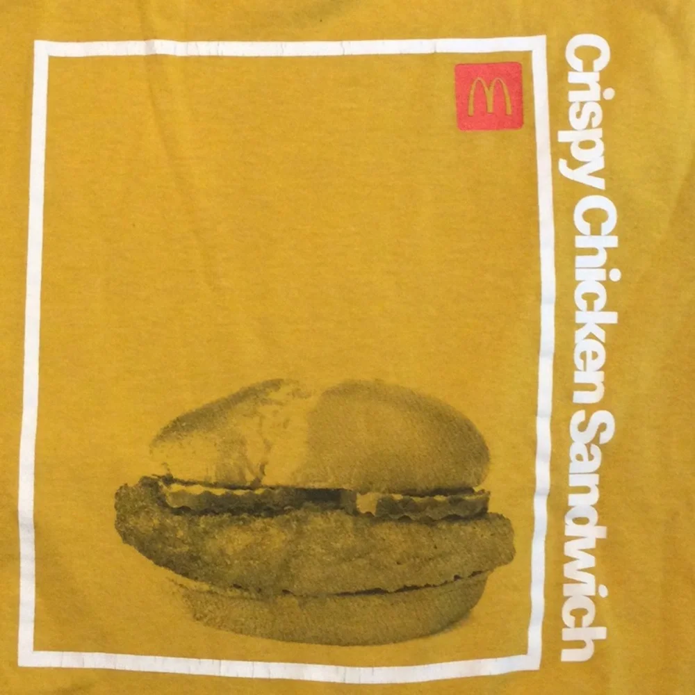 McDonald's Mustard Yellow Graphic T-Shirt Mens Small - Picture 3 of 3